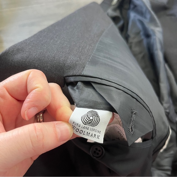 Canali Mens Charcoal Black 100% Wool Blazer Made in Italy Size 40L - Picture 6 of 9